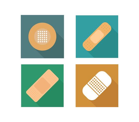 Set of patch icons on white background vector