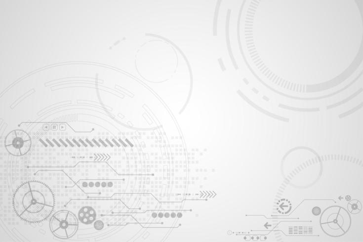 Grey and white circular digital tech drawing concept  vector