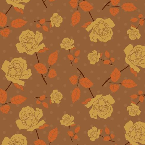 hand painted floral pattern vector