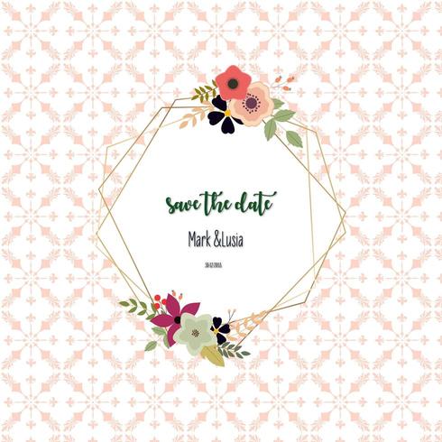 wedding geometrical frame vector