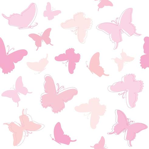 Seamless pattern background with butterflies. vector