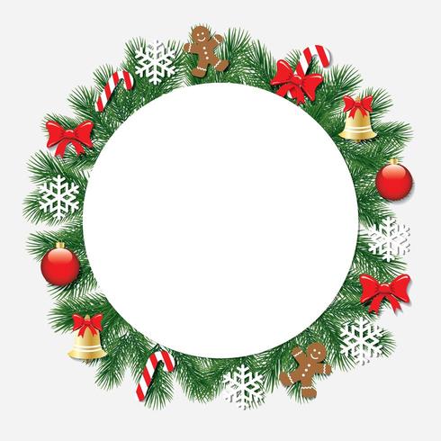 Christmas decorative frame. vector