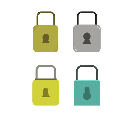 Padlocks icons set vector