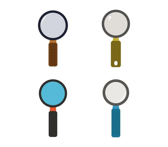 Magnifying glass icon set vector