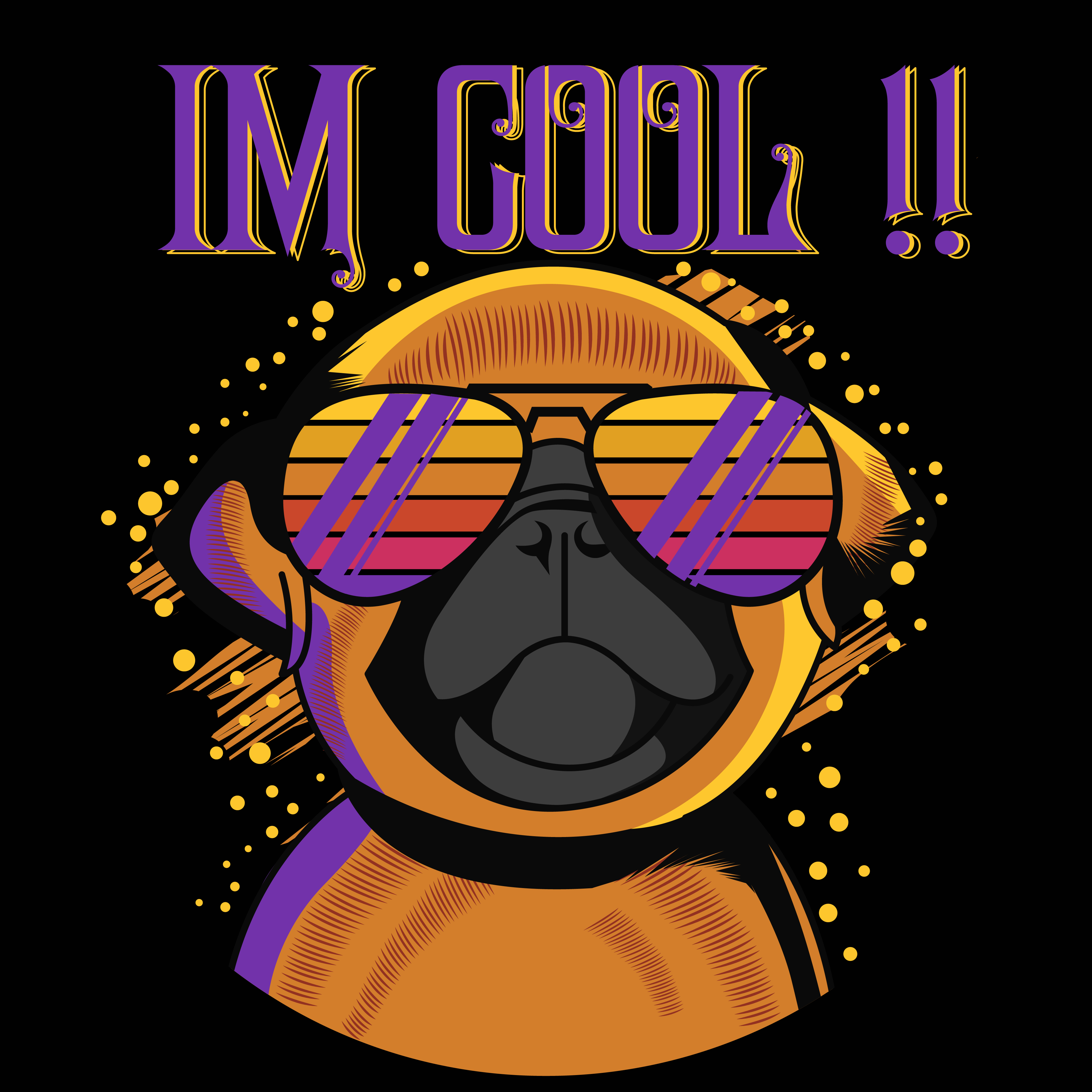 Pug face illustration for t shirt design - Download Free ... (4000 x 4000 Pixel)
