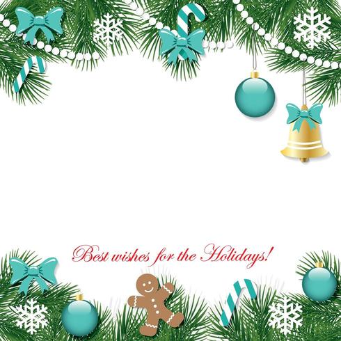 Christmas and New Year decorative background. vector