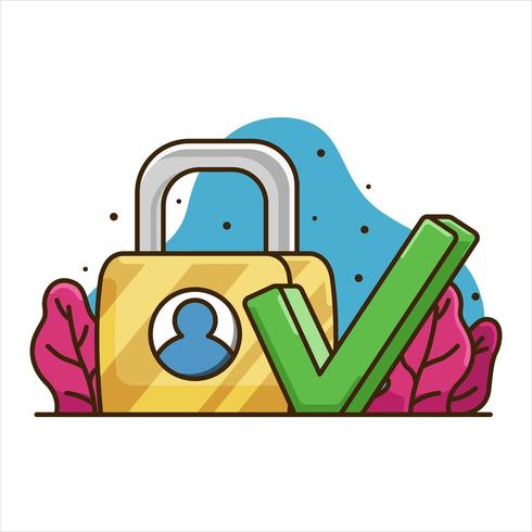 Secure Account Illustration vector