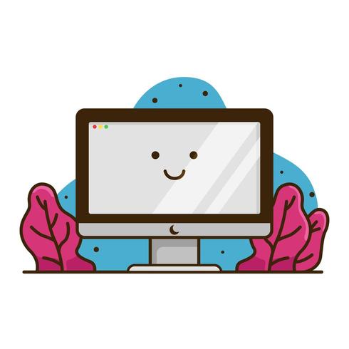 computer screen illustration vector