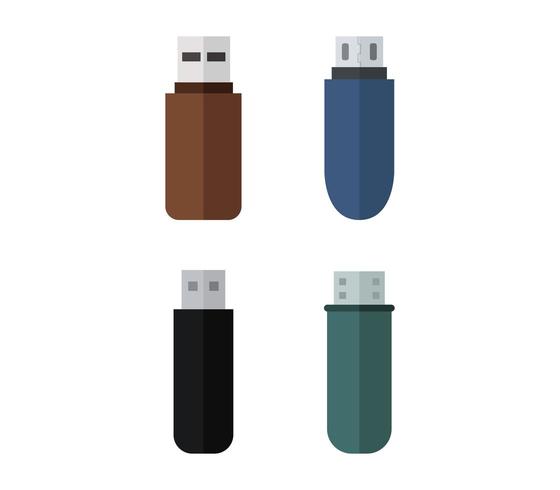 USB pen icon vector