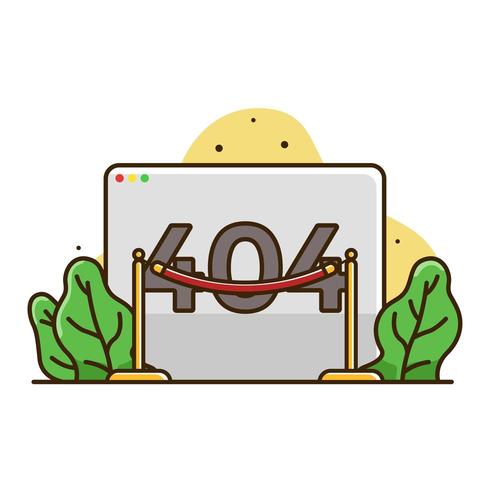 error página 404 Ilustración vector