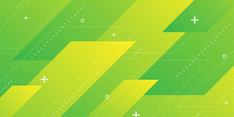 Yellow green diagonal angle overlapping shapes   vector