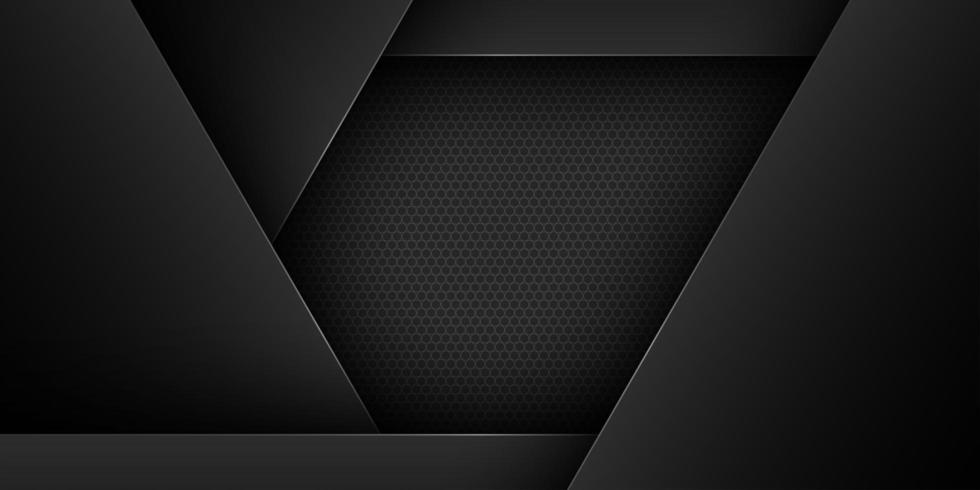 Black geometric overlapping black cut paper shapes  vector