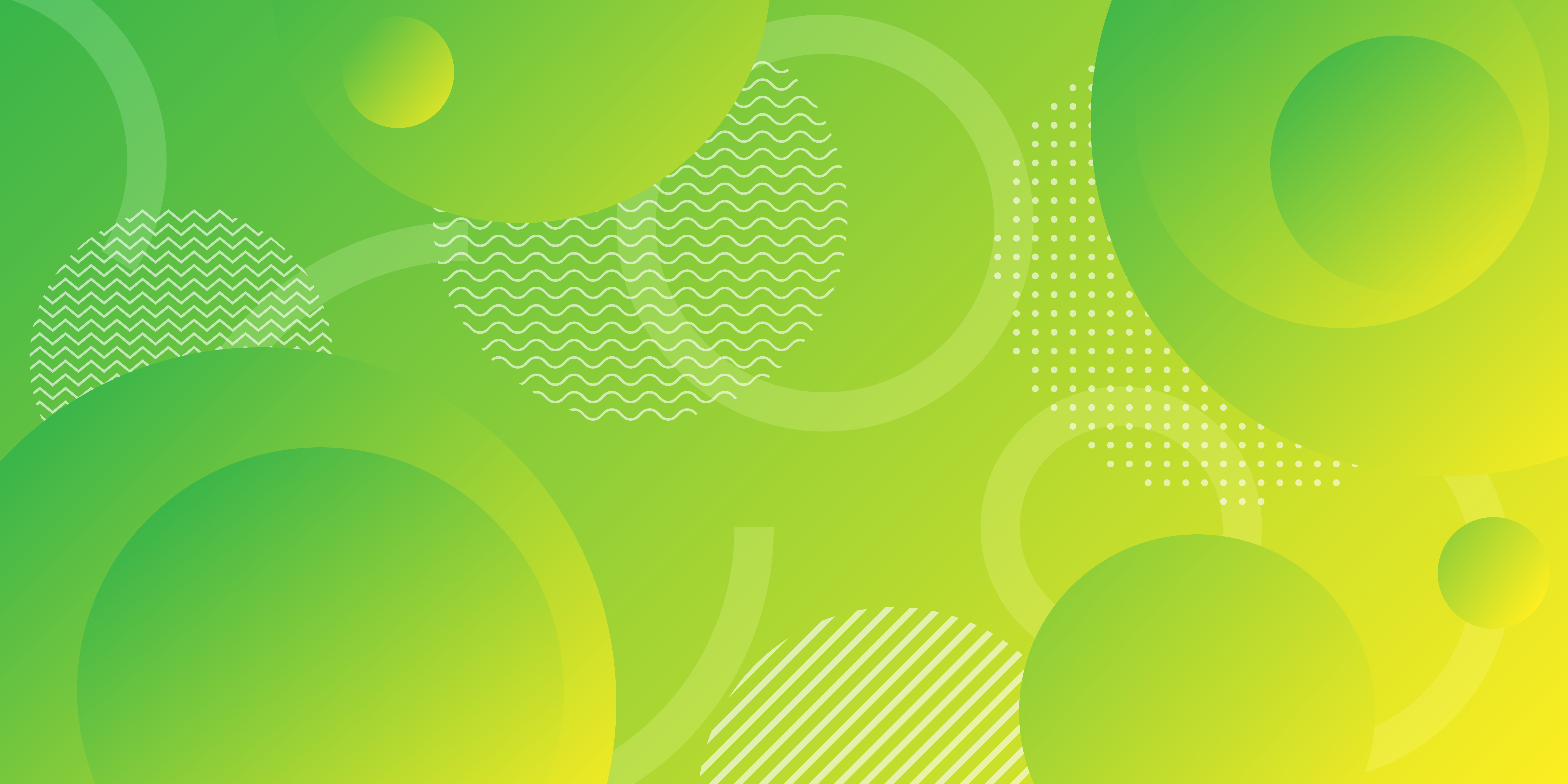 Neon yellow green gradient background with overlapping round shapes