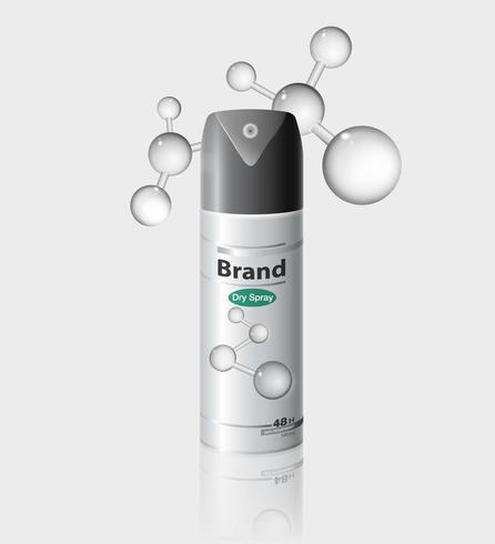 Mock up of antiperspirant or deodorizing spray  vector