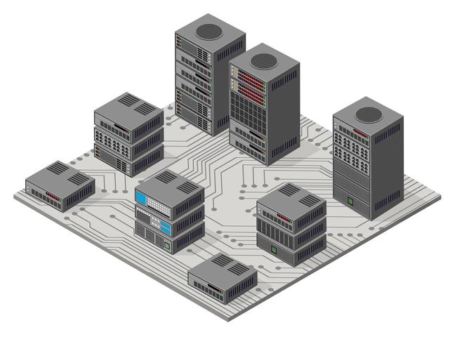 Web isométrica en 3D vector