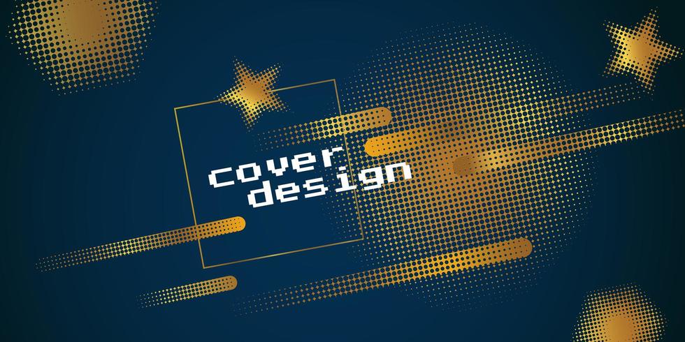 Abstract pixelated cover design vector