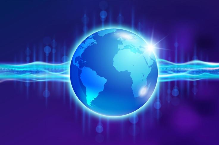 Abstract global digital communication  vector