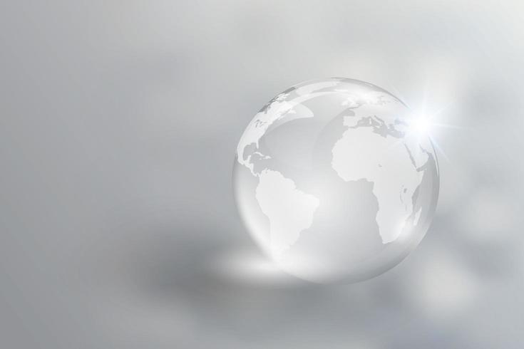 Crystal glass globe  vector