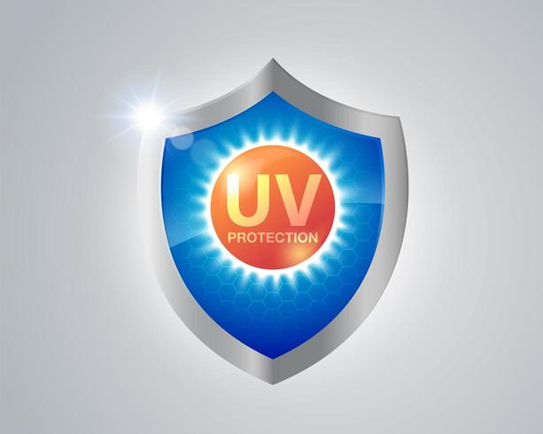 Diseño de escudo de protección UV vector