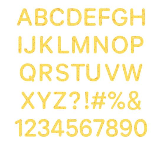 Set of cheese fonts and numbers vector