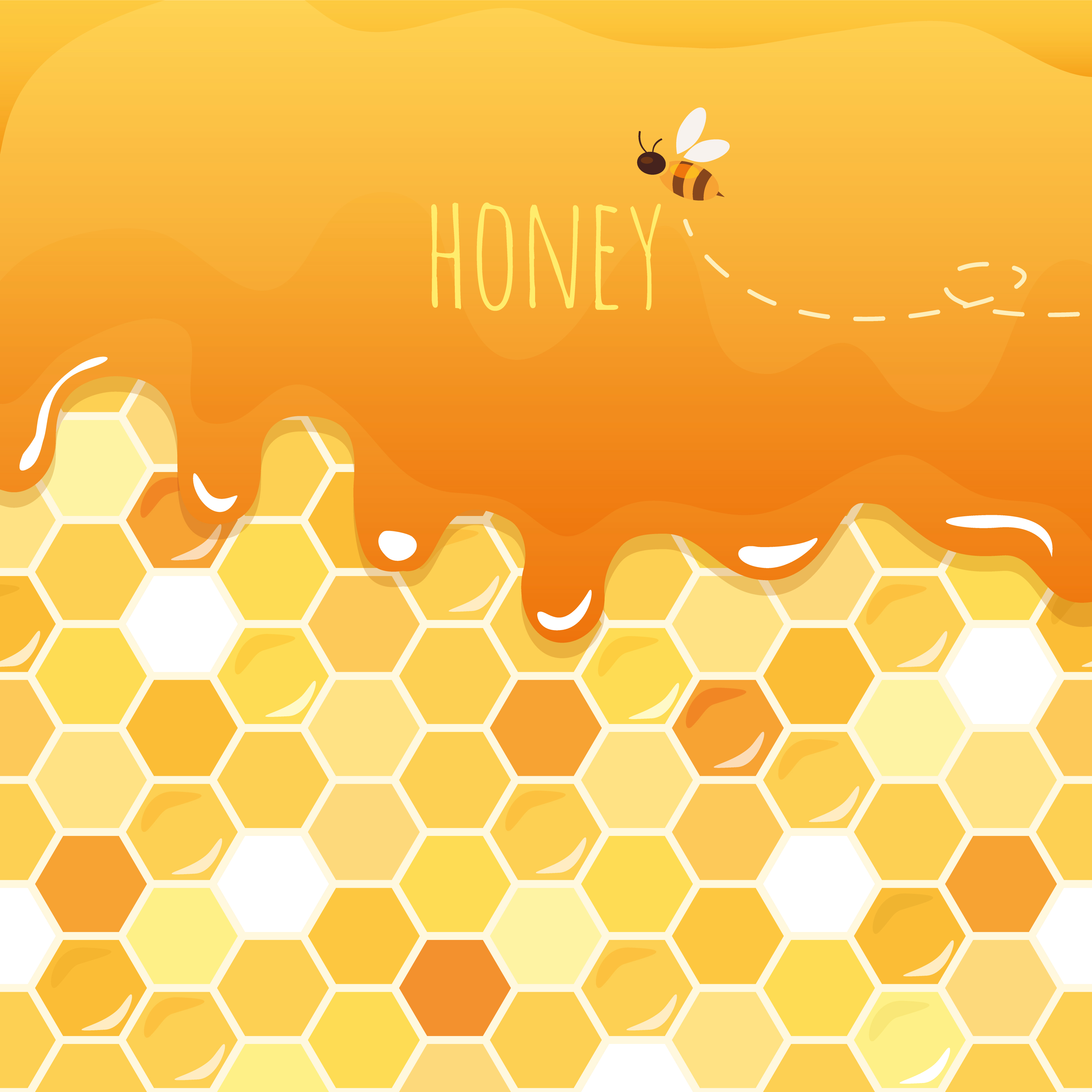 Sweet honey glossy background with copy space 682013 Vector Art at Vecteezy