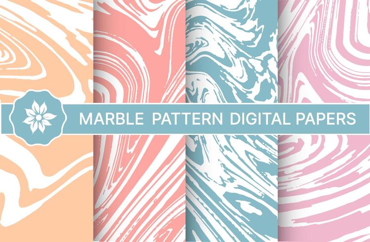 Set of marble purple patterns for design vector