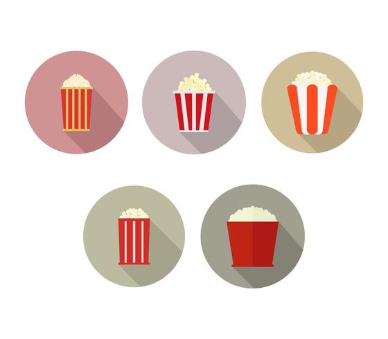 Set of pop corn icons on a white background vector