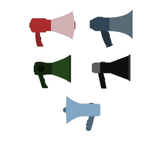 Megaphone icon set on a white background vector