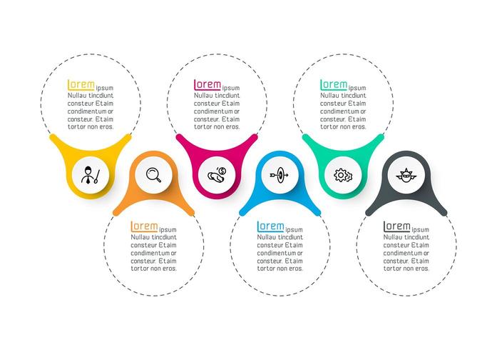 Anillo infografía barra de gráficos vectoriales. vector