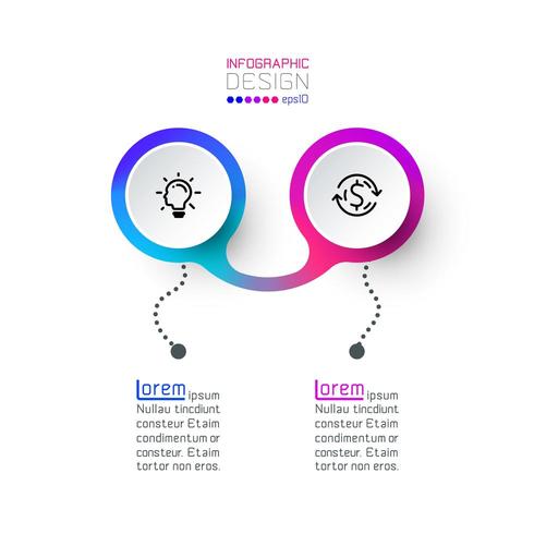 Circle label infographic vector art.