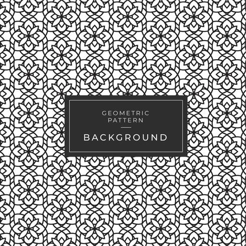 Modern geometric monochrome floral pattern  vector