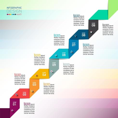 Uso de plantillas de diseño moderno para infografías, pancartas, etiquetas. vector