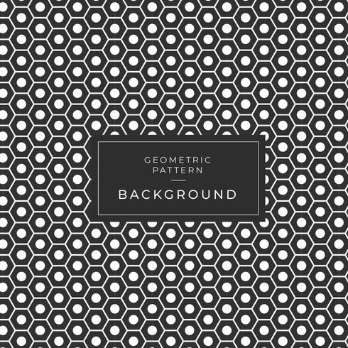 Modern monochrome hexagon seamless pattern vector
