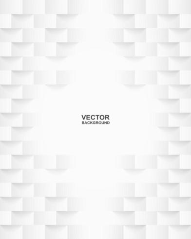 Embossed geometric square white background vector