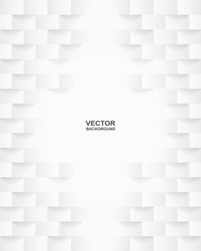 Embossed geometric square white background vector