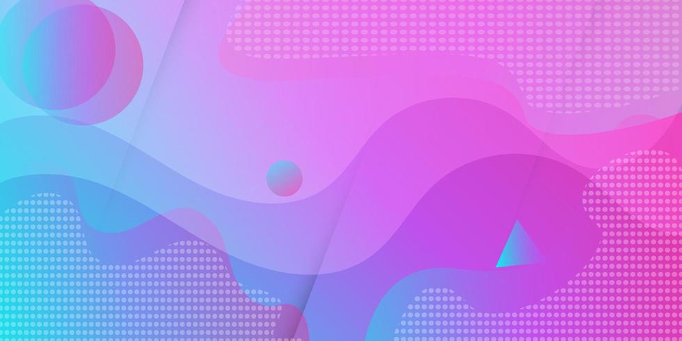 Pink purple geometric gradient fluid style wallpaper vector