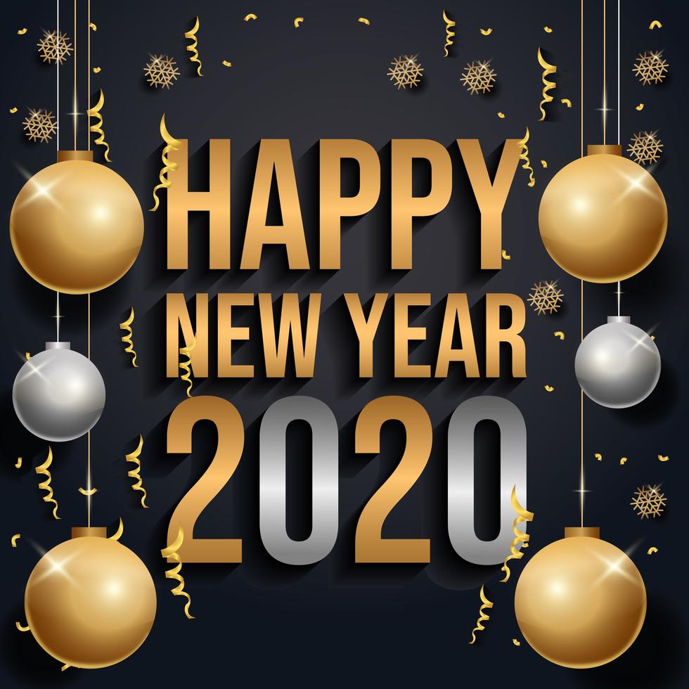 Happy new year 2020 682284 Vector Art at Vecteezy