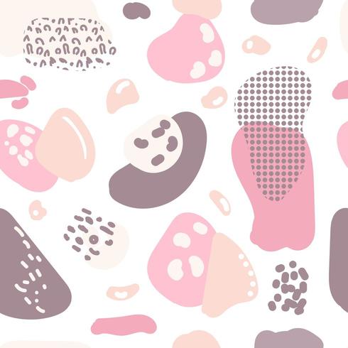 Abstract modern shapes pattern with pastel color vector