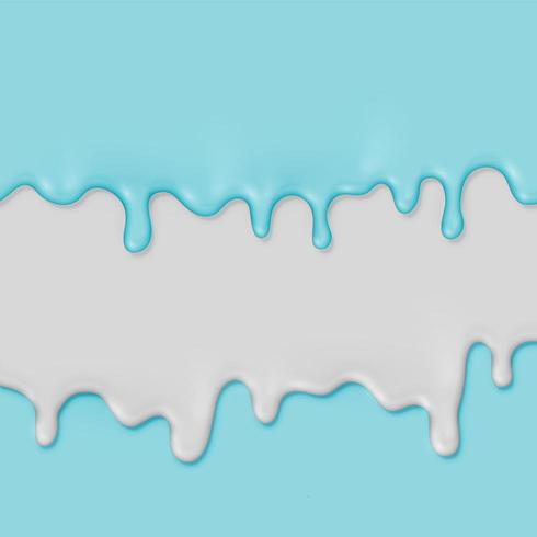 Realistic melting cream, vector illustration