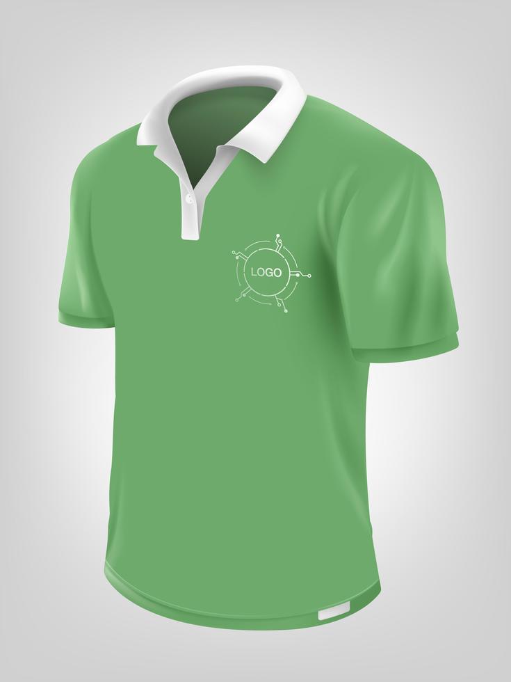 Green polo shirt mock up 682488 Vector Art at Vecteezy