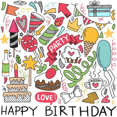 hand drawn party vector
