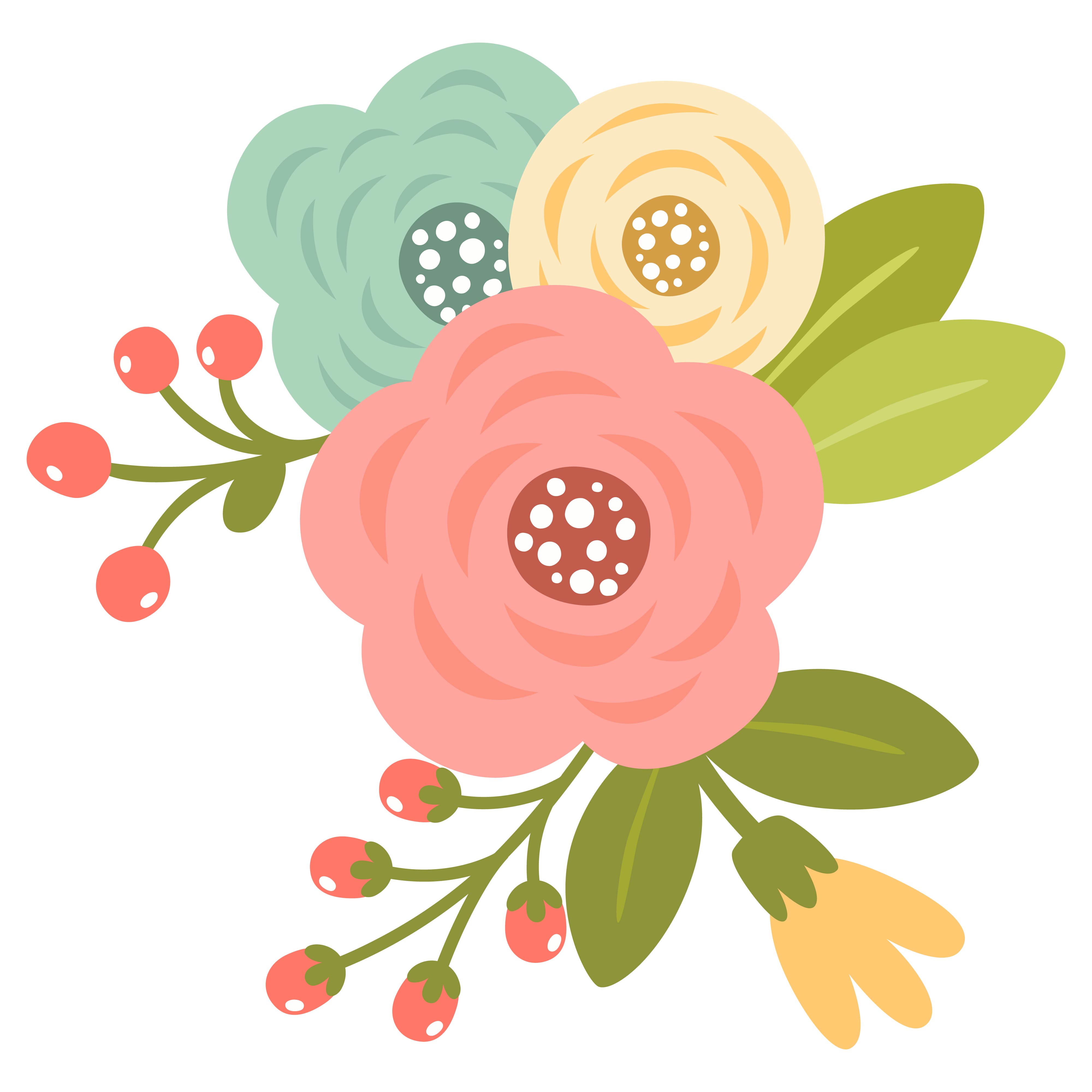 Blooming spring flowers  Download Free Vectors  Clipart 