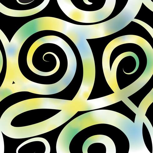 Abstract shiny ornamental spiral seamless pattern vector