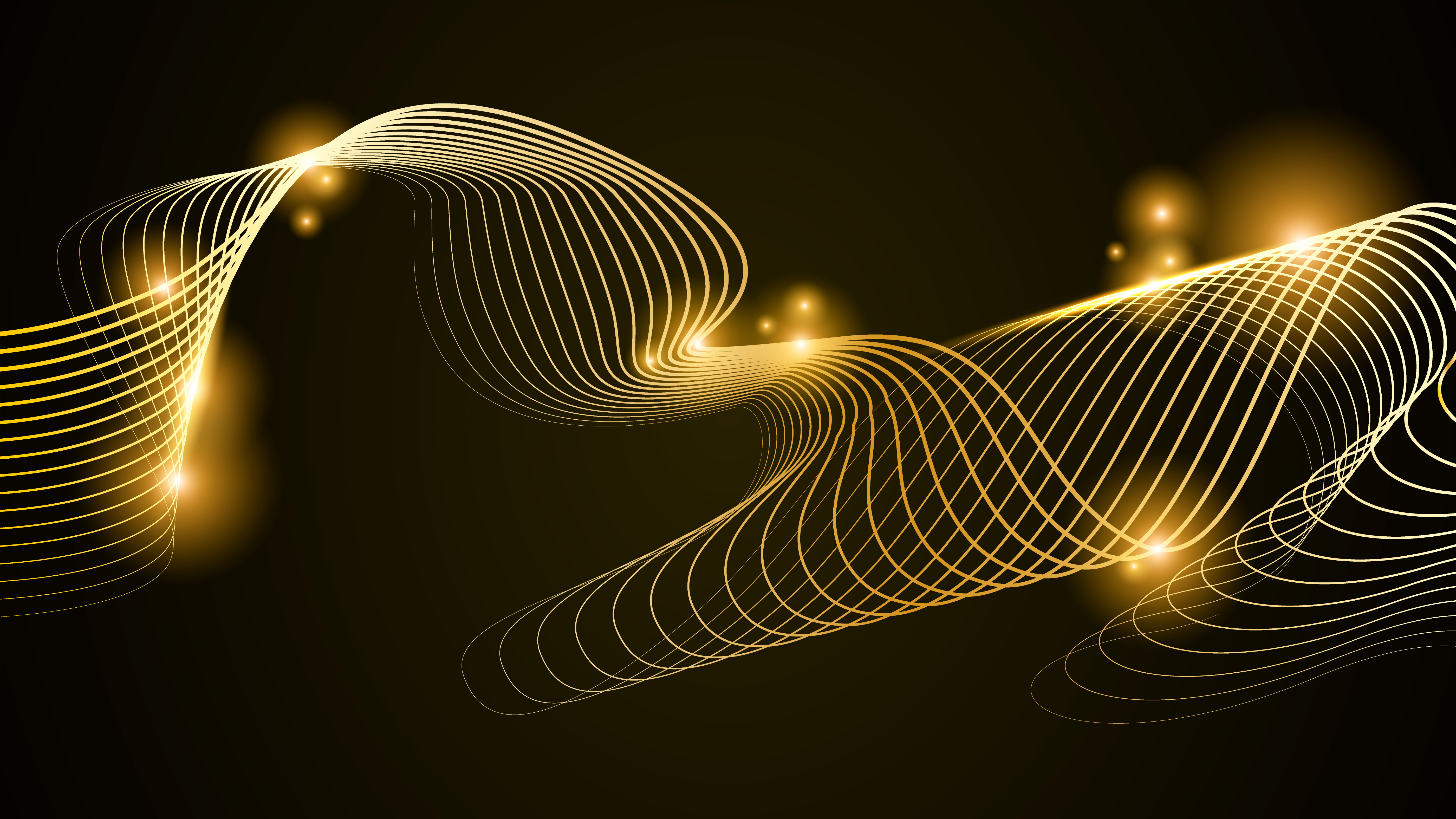 golden line abstract illustration - Download Free Vectors, Clipart