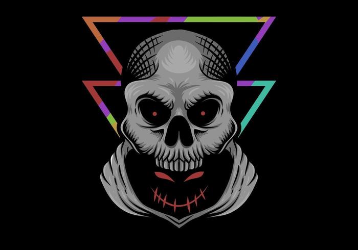 Hidden evil skull illustration vector