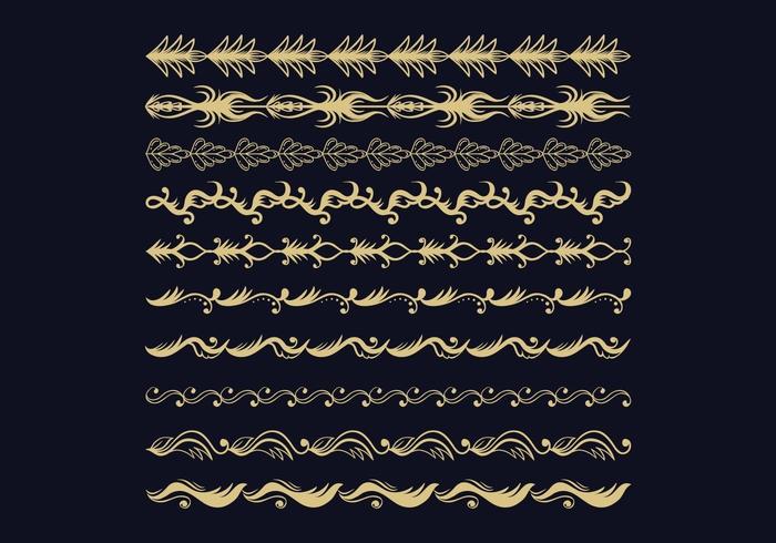 golden border collection vector