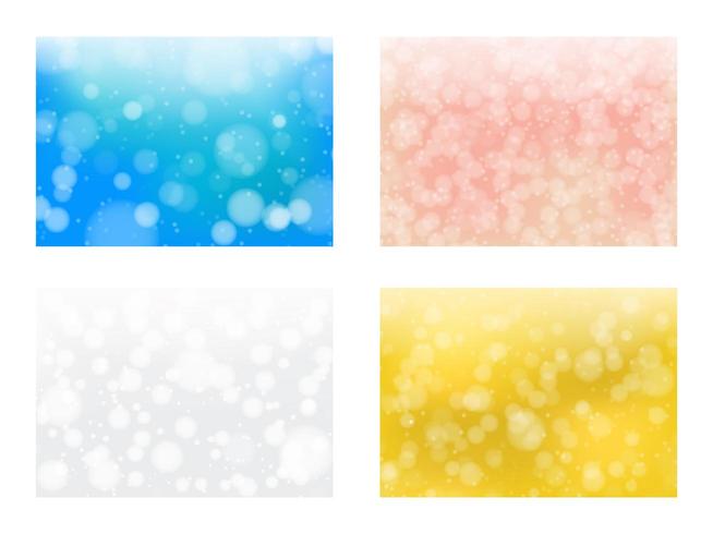 Set of colorful bokeh backgrounds vector