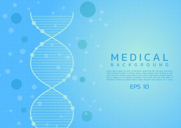 Fondo de diseño de ADN médico vector