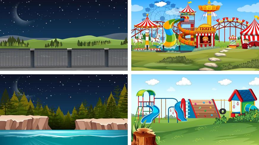 Set of different backgrounds vector