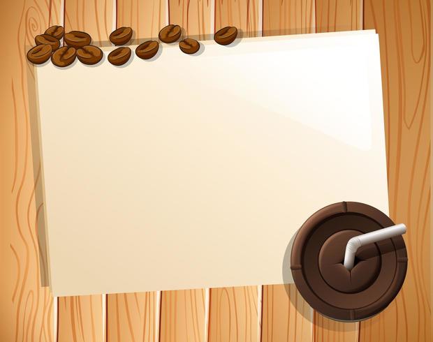 Banner y café vector